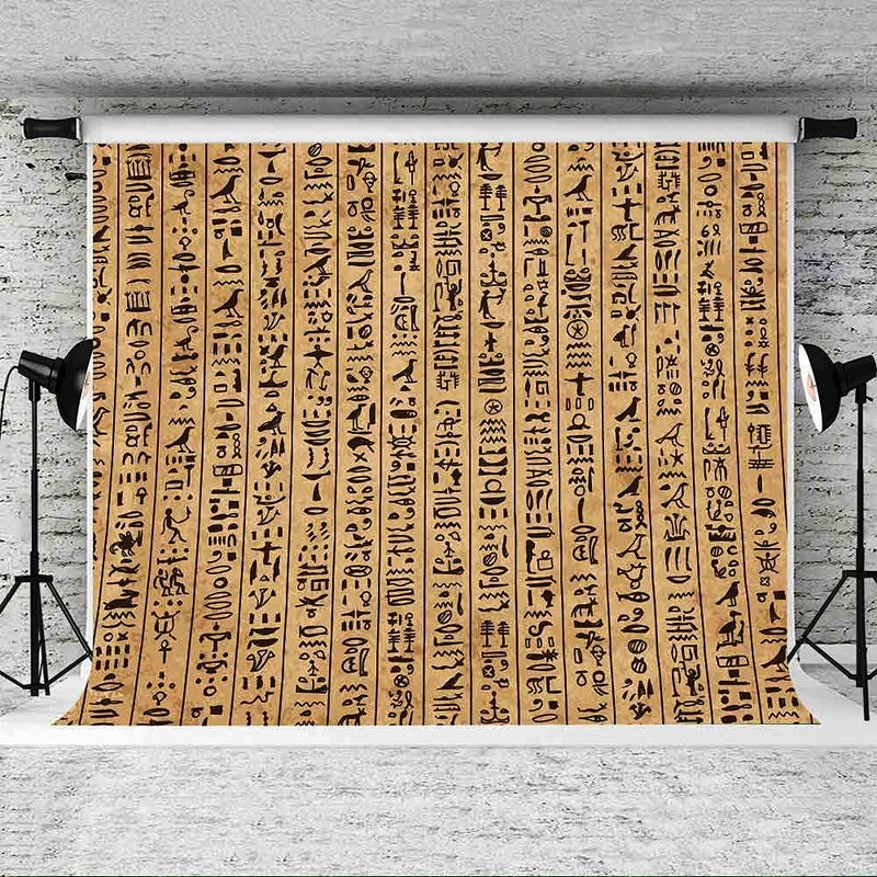 EOA 7(W) x5(H) FT Egypt Hieroglyphs Picture Backdrop Ancient Egyptians Civilization Photogrpahy Background Party Archaeology History Travel YouTube Booth Wall Mural Studio Prop - Image 3